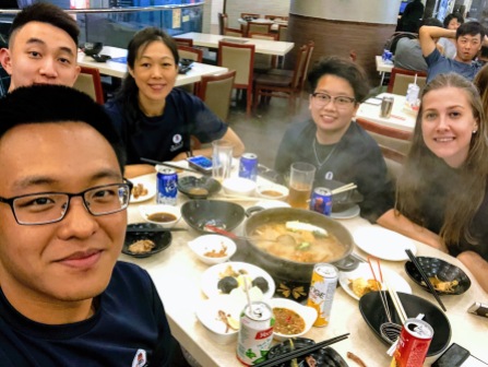 Dinner after Qualifying on Saturday - Our team